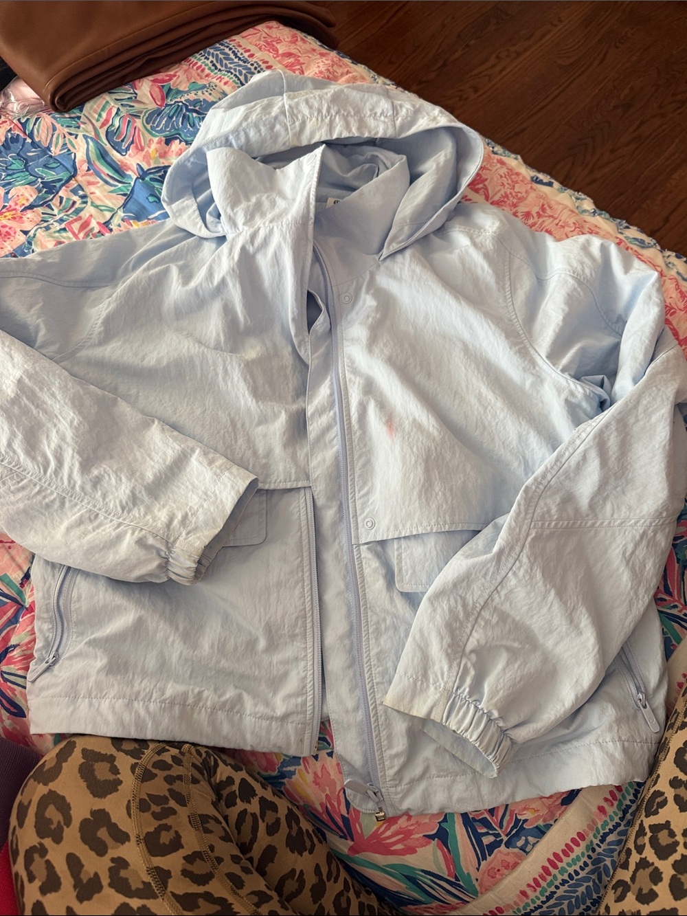 lululemon athletica Light Blue Hooded Utility Jacket